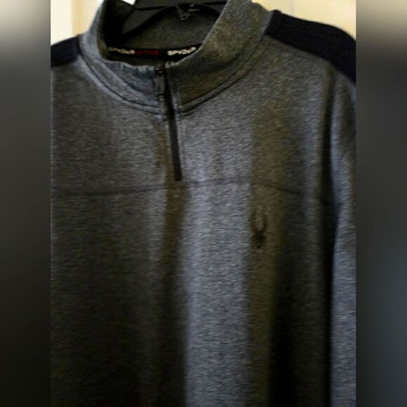 Men's Grey Spyder Zipper pullover XL - Picture 1 of 4